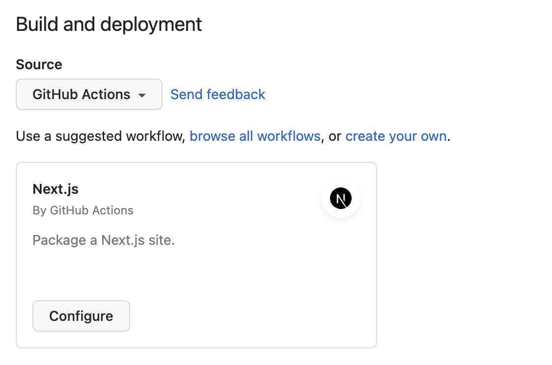 GitHub Actions - Configure