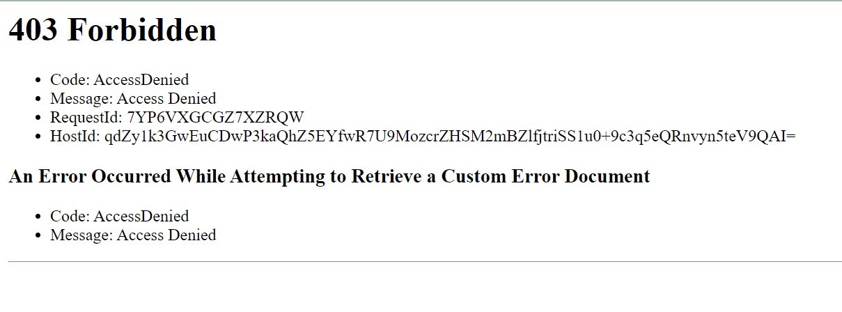 Object Access Denied Error